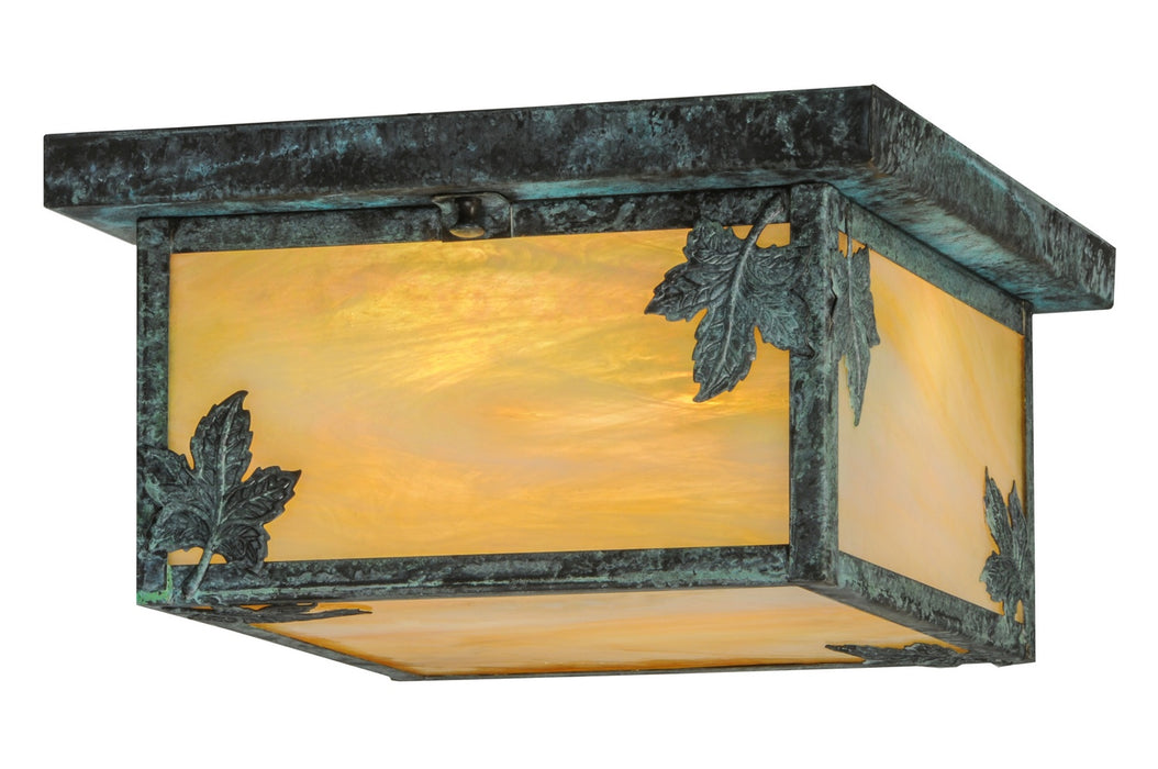 Meyda Tiffany - 46162 - Two Light Flushmount - Hyde Park - Verdigris