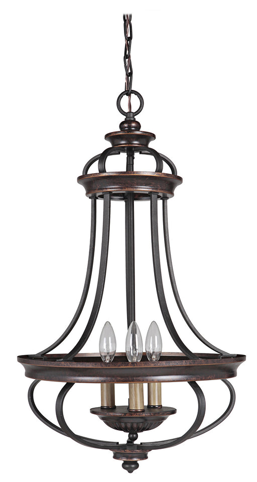 Craftmade - 38733-AGTB - Three Light Foyer Chandelier - Stafford - Aged Bronze / Textured Black