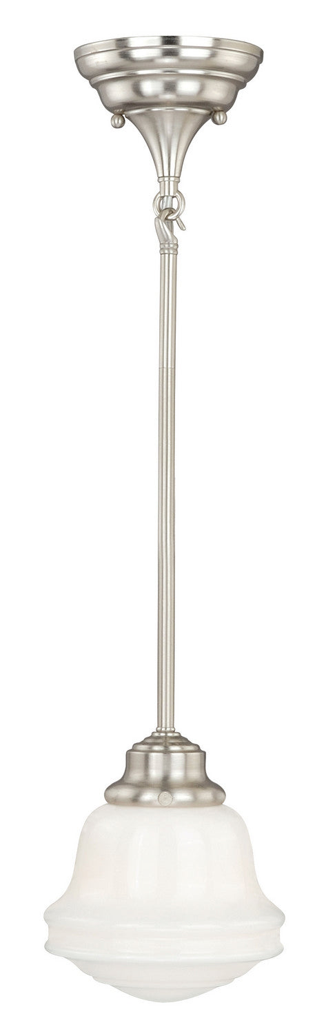 Vaxcel - P0154 - One Light Mini Pendant - Huntley - Satin Nickel