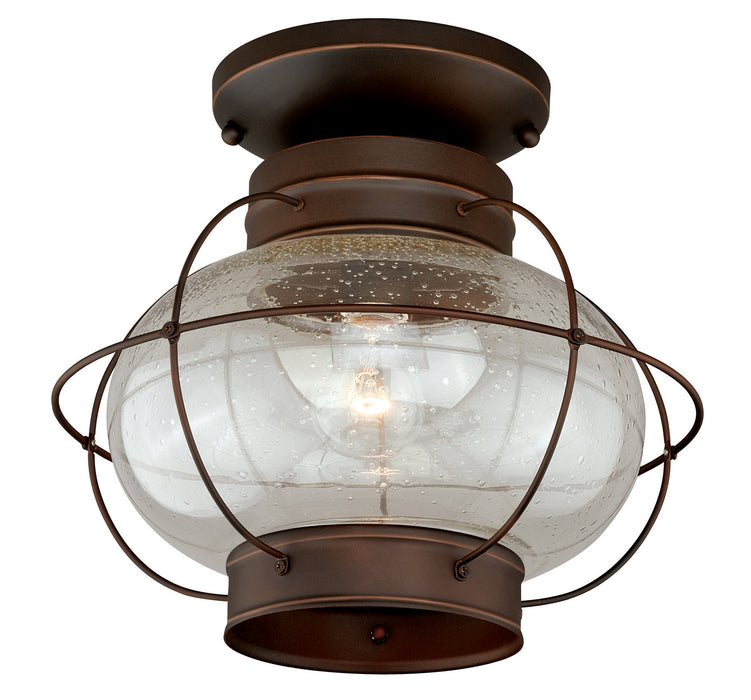 Vaxcel - T0145 - One Light Outdoor Semi Flush Mount - Chatham - Burnished Bronze