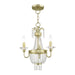 Livex Lighting - 51843-28 - Three Light Mini Chandelier/Ceiling Mount - Valentina - Hand Applied Winter Gold