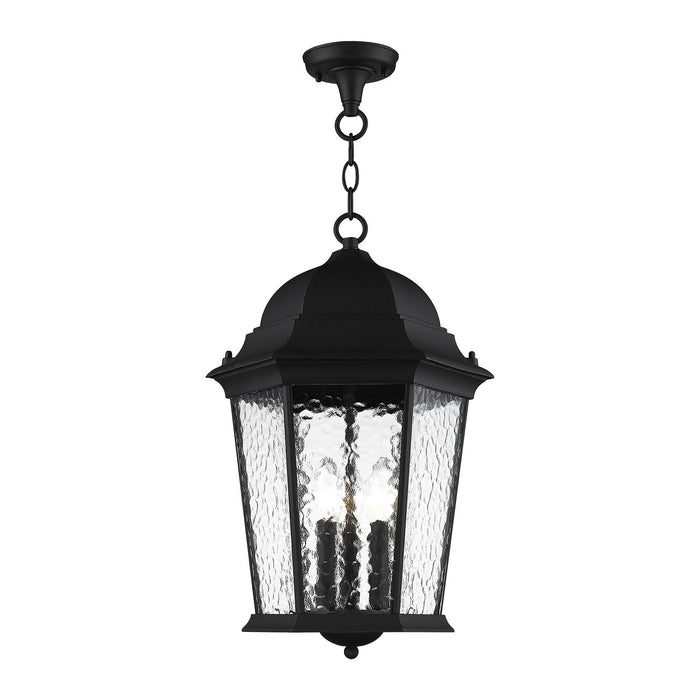 Livex Lighting - 75475-14 - Three Light Outdoor Pendant - Hamilton - Textured Black