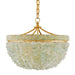 Currey and Company - 9251 - Three Light Pendant - Bayou - Gold Leaf/Seaglass