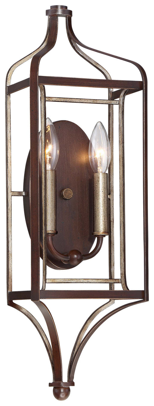 Minka-Lavery - 4342-593 - Two Light Wall Sconce - Astrapia - Dark Rubbed Sienna With Aged Silver