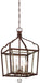 Minka-Lavery - 4343-593 - Four Light Pendant - Astrapia - Dark Rubbed Sienna With Aged Silver