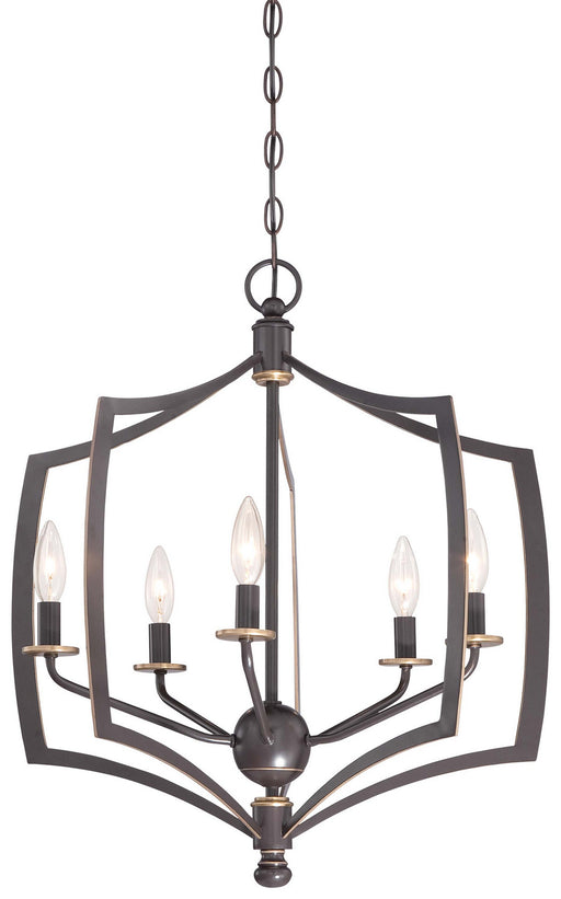 Minka-Lavery - 4375-579 - Five Light Chandelier - Middletown - Downton Bronze With Gold Highlights