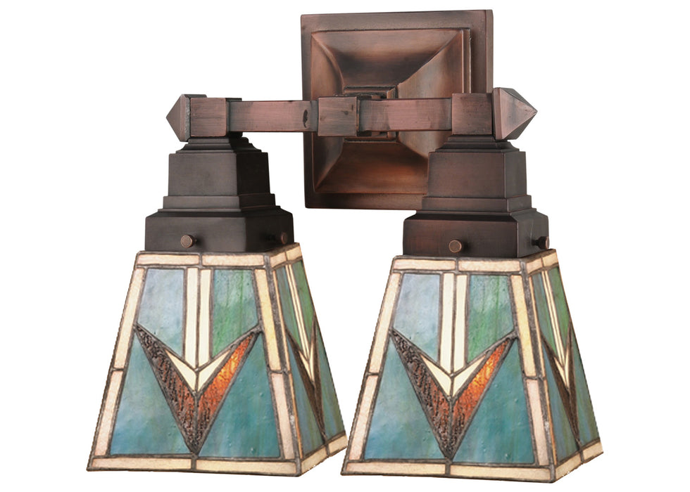 Meyda Tiffany - 48182 - Two Light Wall Sconce - Valencia Mission - Antique Copper