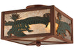 Meyda Tiffany - 50748 - Two Light Flushmount - Alligator - Red Rust