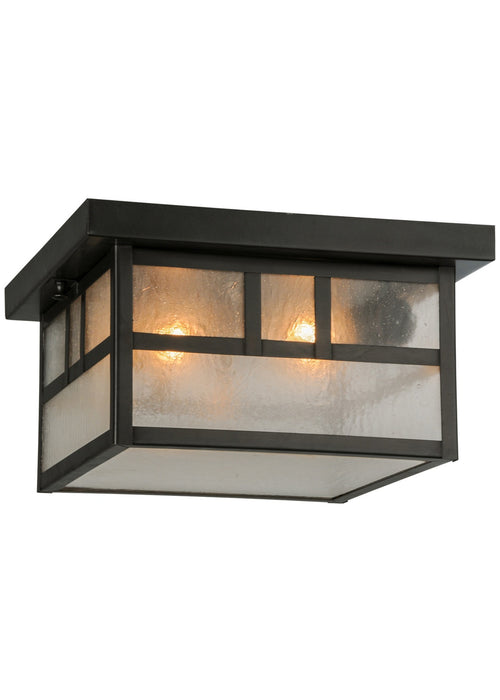 Meyda Tiffany - 52694 - Two Light Flushmount - Hyde Park - Craftsman Brown