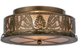 Meyda Tiffany - 65099 - Two Light Flushmount - Mountain Pine - Antique Copper