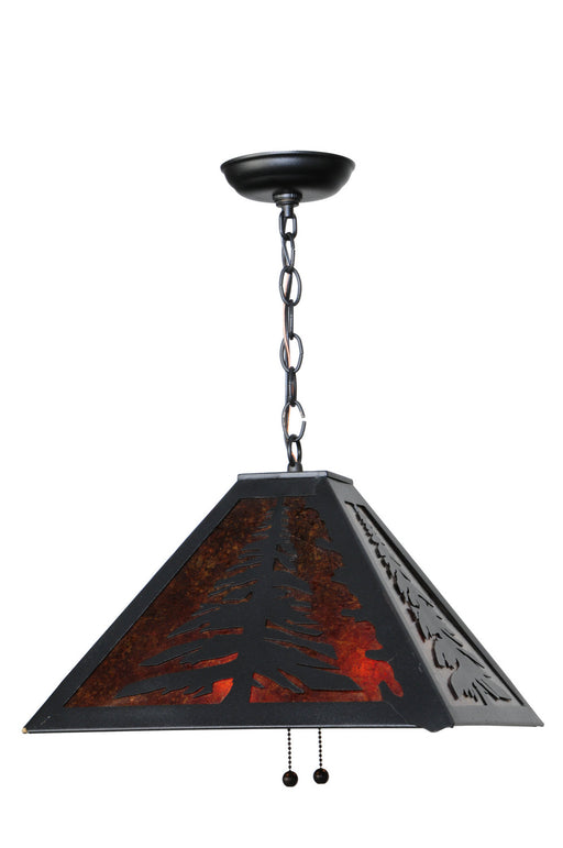 Meyda Tiffany - 66895 - Two Light Pendant - Tall Pine - Craftsman Brown