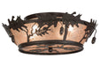 Meyda Tiffany - 68932 - Four Light Flushmount - Oak Leaf & Acorn - Timeless Bronze
