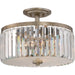 Quoizel - MIR1715VG - Three Light Semi-Flush Mount - Mirage - Vintage Gold