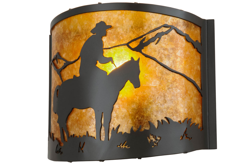 Meyda Tiffany - 99773 - One Light Wall Sconce - Cowboy - Timeless Bronze