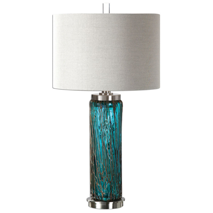 Uttermost - 27087-1 - One Light Table Lamp - Almanzora - Blue, Bronze, Brushed Nickel