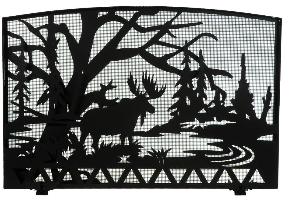 Meyda Tiffany - 131936 - Fireplace Screen - Moose Creek - Black Mesh