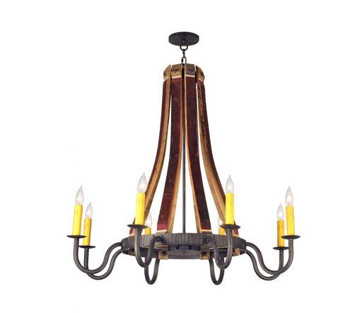 Meyda Tiffany - 132914 - Eight Light Chandelier - Barrel Stave - Custom