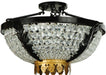 Meyda Tiffany - 133099 - Three Light Semi-Flushmount - Chrisanne - Nickel,Chrome