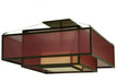 Meyda Tiffany - 134842 - Four Light Semi-Flushmount - Quadrato - Timeless Bronze