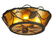 Meyda Tiffany - 135923 - Four Light Flushmount - Whispering Pines - Mahogany Bronze