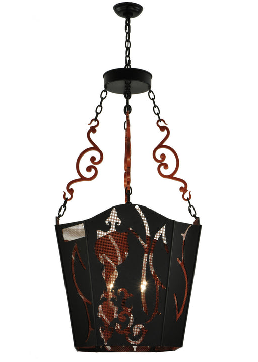 Meyda Tiffany - 136464 - Four Light Pendant - Panier Wasre - Custom