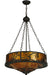 Meyda Tiffany - 136510 - Four Light Inverted Pendant - Whispering Pines - Mahogany Bronze