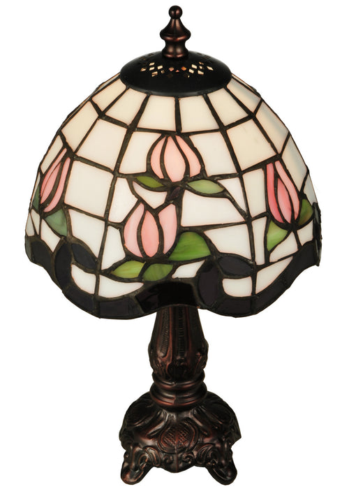 Meyda Tiffany - 136921 - One Light Mini Lamp - Roseborder - Craftsman Brown