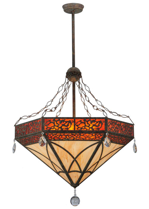 Meyda Tiffany - 140376 - Six Light Inverted Pendant - Larkfield - Custom