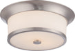Nuvo Lighting - 60-5460 - Two Light Flush Mount - Mobili - Brushed Nickel
