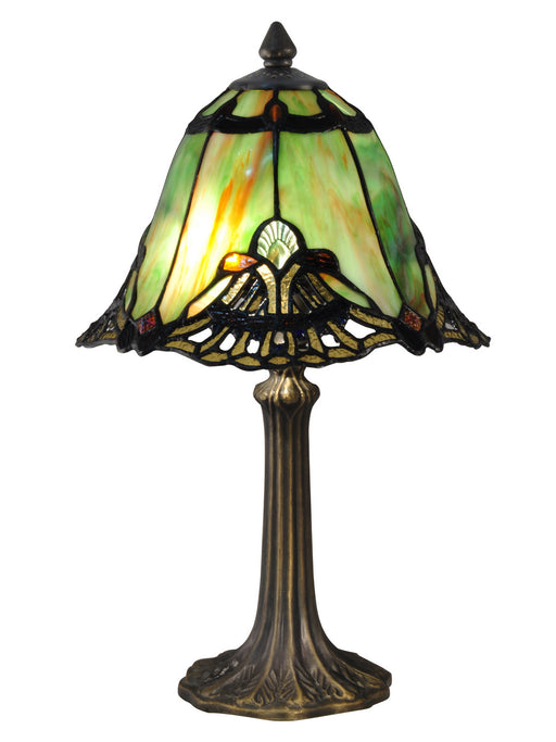 Dale Tiffany - TA15057 - One Light Accent Table Lamp - Green Haiawa - Antique Brass