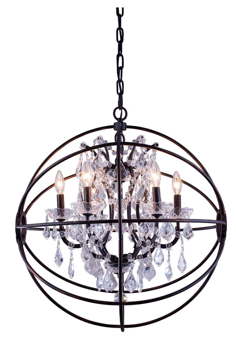 Elegant Lighting - 1130D25DB/RC - Six Light Chandelier - Geneva - Dark Bronze