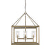 Golden - 2073-4 WG-CLR - Four Light Chandelier - Smyth - White Gold