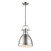 Golden - 3604-S PW-PW - One Light Pendant - Duncan - Pewter