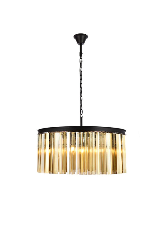 Elegant Lighting - 1208D31MB-GT/RC - Eight Light Chandelier - Sydney - Matte Black