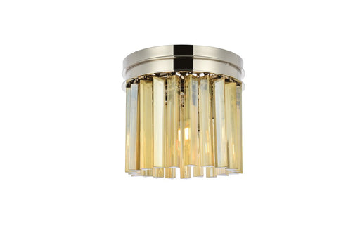 Elegant Lighting - 1208F12PN-GT/RC - Three Light Flush Mount - Sydney - Polished Nickel