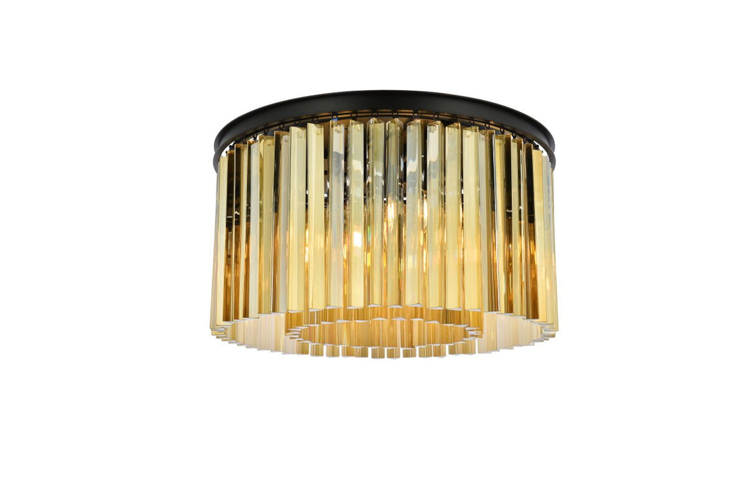 Elegant Lighting - 1208F26MB-GT/RC - Eight Light Flush Mount - Sydney - Matte Black