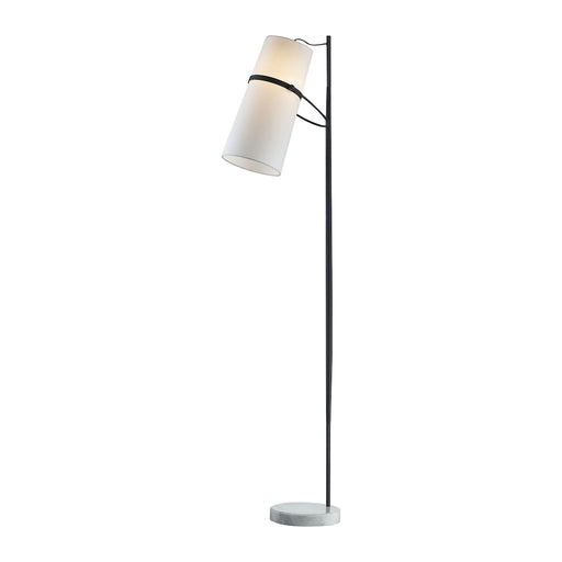 Elk Home - D2730 - One Light Floor Lamp - Banded Shade - Matte Black