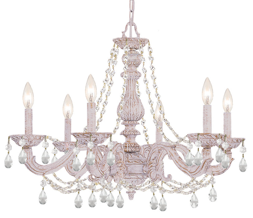 Crystorama - 5026-AW-CL-I - Six Light Chandelier - Paris Market - Antique White