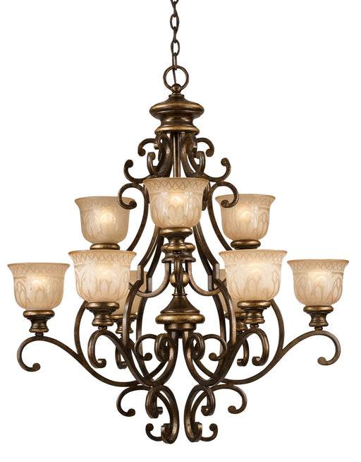 Crystorama - 7409-BU - Nine Light Chandelier - Norwalk - Bronze Umber