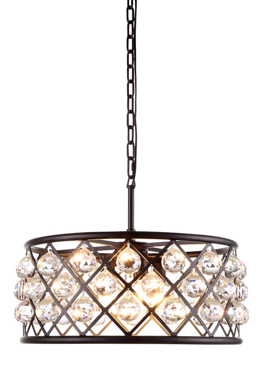 Elegant Lighting - 1214D20MB/RC - Five Light Chandelier - Madison - Matte Black