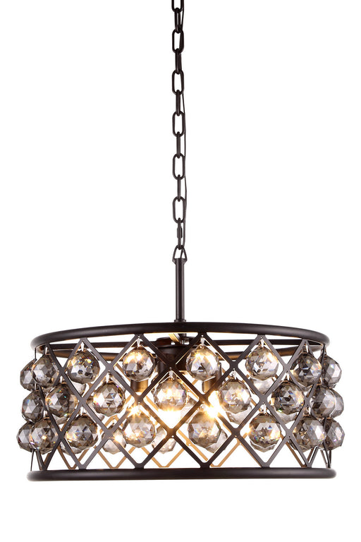 Elegant Lighting - 1214D20MB-SS/RC - Five Light Chandelier - Madison - Matte Black