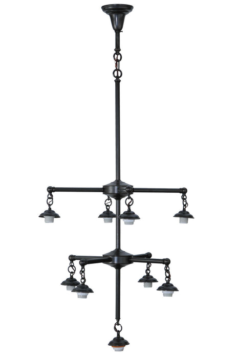 Meyda Tiffany - 107193 - Nine Light Hanger - Revival - Craftsman Brown