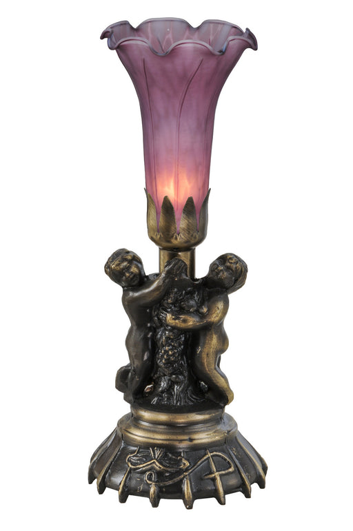 Meyda Tiffany - 11129 - One Light Mini Lamp - Twin Cherub - Antique Copper