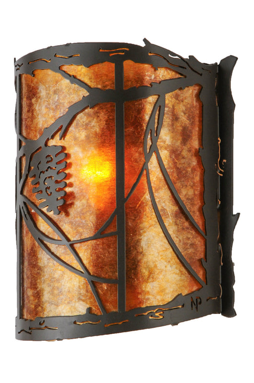 Meyda Tiffany - 114446 - One Light Wall Sconce - Whispering Pines - Timeless Bronze