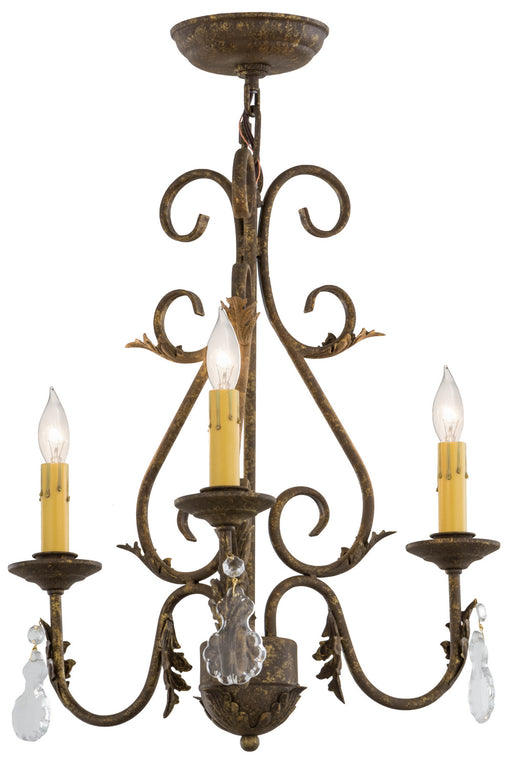 Meyda Tiffany - 115925 - Three Light Chandelier - French Elegance - Timeless Bronze