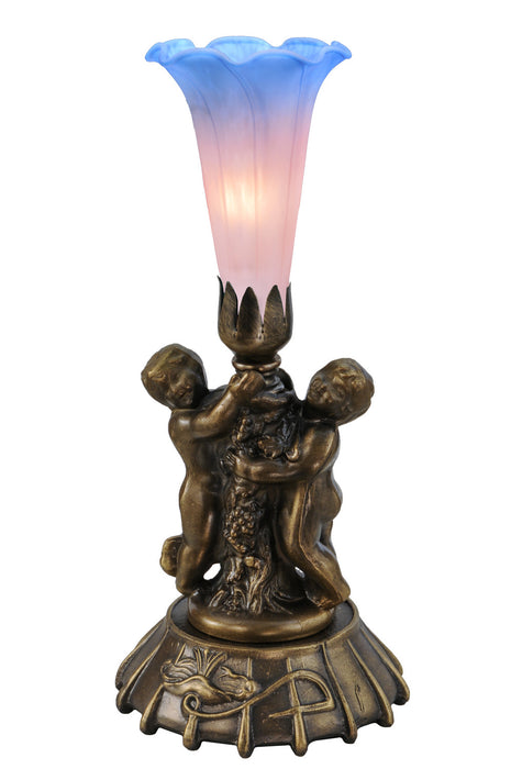 Meyda Tiffany - 12454 - One Light Mini Lamp - Twin Cherub - Antique Copper