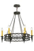 Meyda Tiffany - 139014 - Six Light Chandelier - Topridge - Timeless Bronze