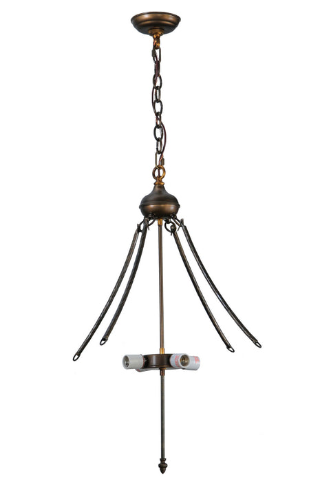 Meyda Tiffany - 142997 - Four Light Inverted Hanger - Mission - Antique Copper