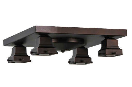 Meyda Tiffany - 144157 - Four Light Flushmount Hardware - Fleur-De-Lite - Mahogany Bronze