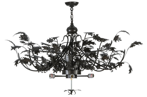Meyda Tiffany - 144580 - Six Light Inverted Pendant - Greenbriar Oak - Timeless Bronze